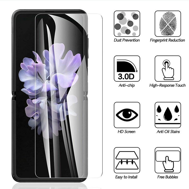 Samsung Galaxy Z Flip 3 5G Soft Hydrogel Screen Protector Film HD Lens Cover
