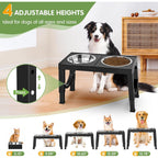 Dog Bowl Holder XiaZ Fashion Pet Products Black
