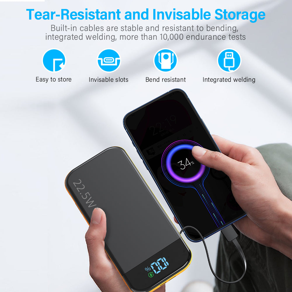 iPhone & Android Fast Charging Power Bank Comes With a 2-wire, Digital Display Super Fast Charging Power Bank