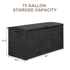 Courtyard Storage Box With Two Wheels Pure Black