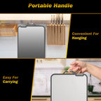 2Pcs Double Sided Cutting Board Stainless Steel PP Chopping Board Lightweight Kitchen Cutting Board Mesh Design With Grinding Zone Knife Sharpener Handle Dishwasher Safe