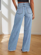 New Women's Jeans, Denim Wide Leg Pants, Suitable For All Seasons