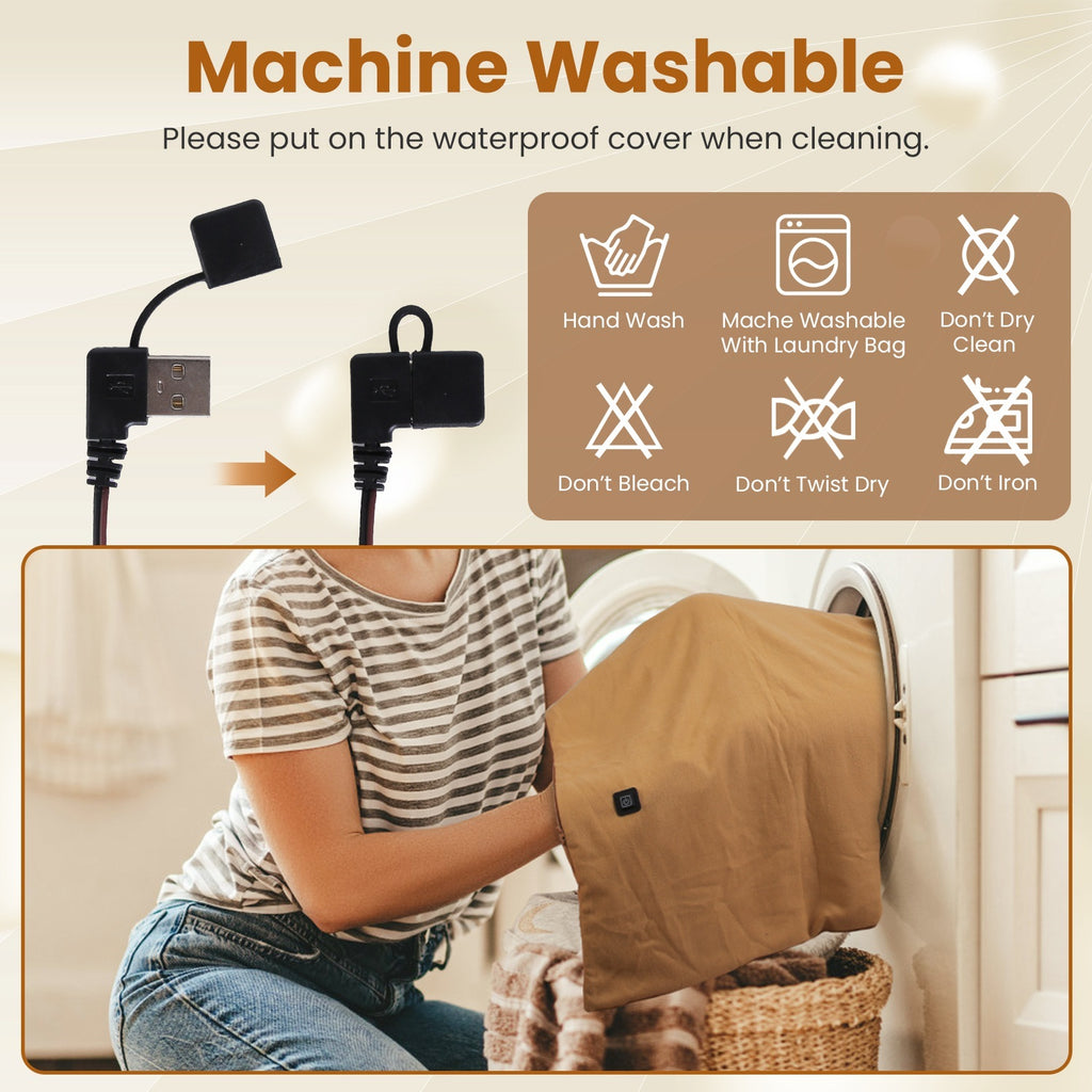 Big Savings 1Pc 79x24In USB Heated Shawl With Teasel Wearable Heating Blanket Electric Throw Wrap Indoor Outdoor With Zipper 3 Heating Levels Machine Washable For Outdoor Home Office