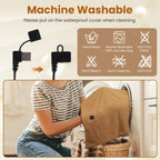 Big Savings 1Pc 79x24In USB Heated Shawl With Teasel Wearable Heating Blanket Electric Throw Wrap Indoor Outdoor With Zipper 3 Heating Levels Machine Washable For Outdoor Home Office
