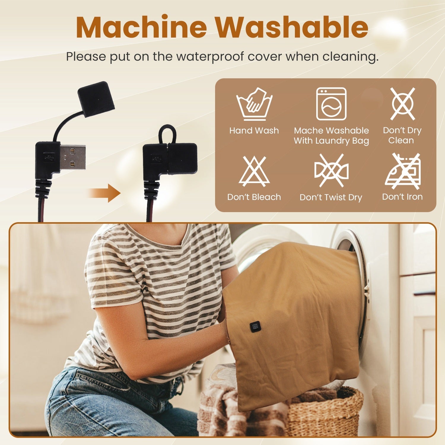 Big Savings 1Pc 79x24In USB Heated Shawl With Teasel Wearable Heating Blanket Electric Throw Wrap Indoor Outdoor With Zipper 3 Heating Levels Machine Washable For Outdoor Home Office