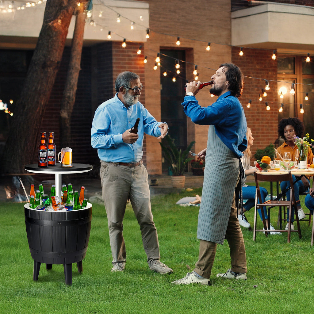 Ice Bucket Black Four Legged Plastic Side Table