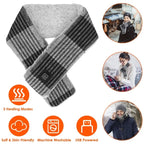 Unisex Electric Heated Scarf USB Heating Neck Wrap Unisex Winter Heated Neck Shawl