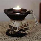 Halloween Creative Three Ghost Head Top Candle Desktop Storage Tray