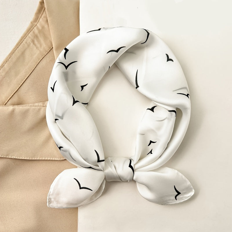 Silk Scarf Crafted From Imitation Silk Fabric, This Soft Shawl Is The Perfect Lightweight Accessory For Spring And Autumn. It Is Ideal For Women's Sun Protection And Is Ideal For Outdoor Activities