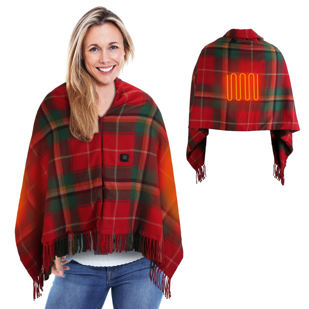 Big Savings 1Pc 79x24In USB Heated Shawl With Teasel Wearable Heating Blanket Electric Throw Wrap Indoor Outdoor With Zipper 3 Heating Levels Machine Washable For Outdoor Home Office