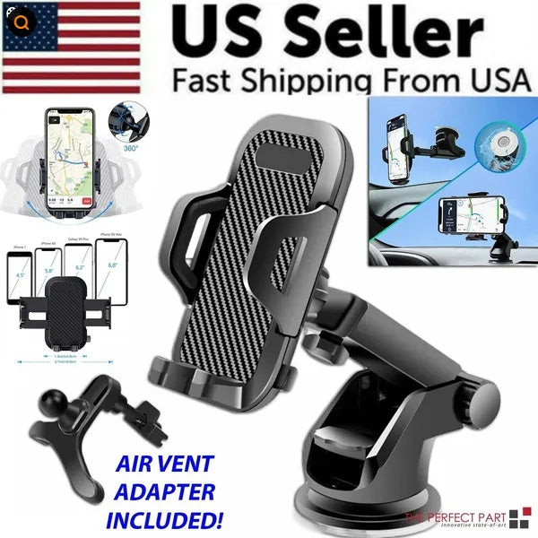 Car Mobile Phone Holder 360 Universal Mobile Phone Mount Holder Car Stand Windshield For Mobile-Cell Phone GPS